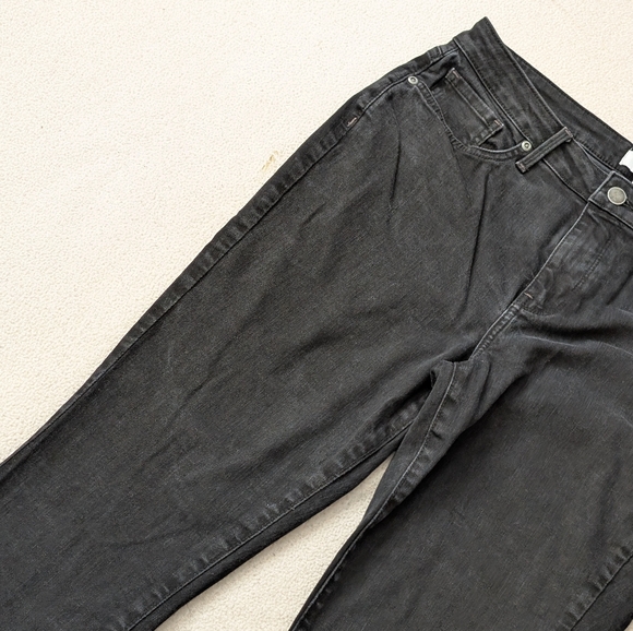 NYDJ Not Your Daughters Jeans Ami Skinny Size 8 Faded Black Stretch Denim USA - Picture 4 of 16